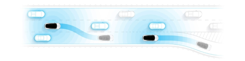 Tesla semi-autonomous driving fonction