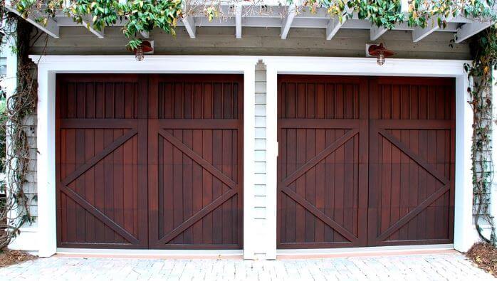 Brown garage doors