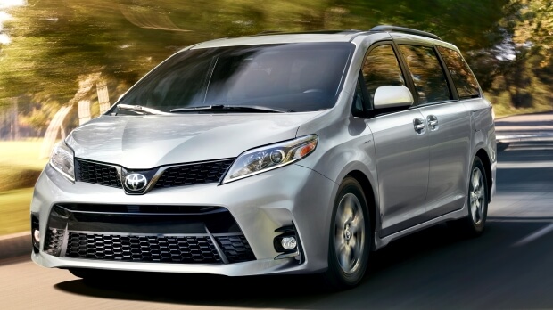 Silver Totoya Sienna minivan