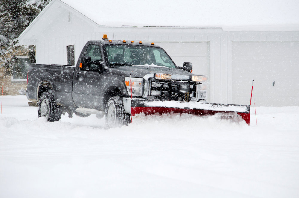 snowplow in blizzard