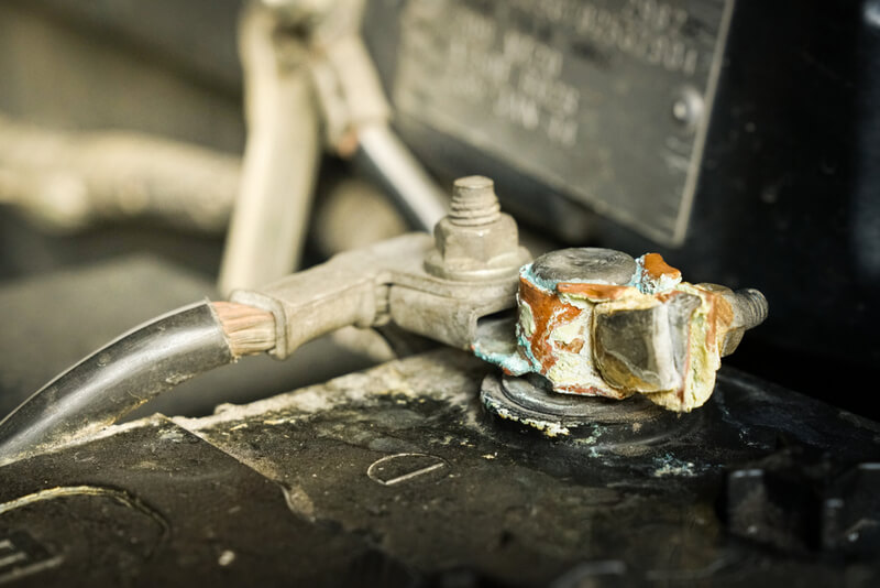 corroded car battery terminal 