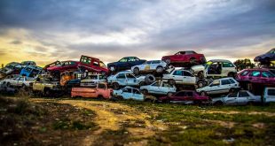 Pile of junked cars