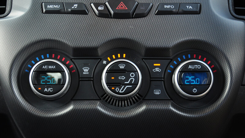 car temperature control panel