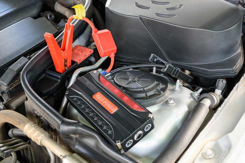 Starting a car with a booster pack