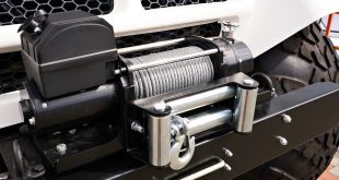 Winch installed on a white truck