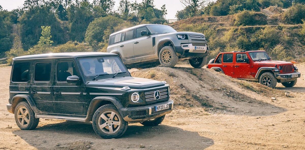 Video: Jeep Wrangler VS. Mercedes G-Class VS. Defender | Off-Road Test