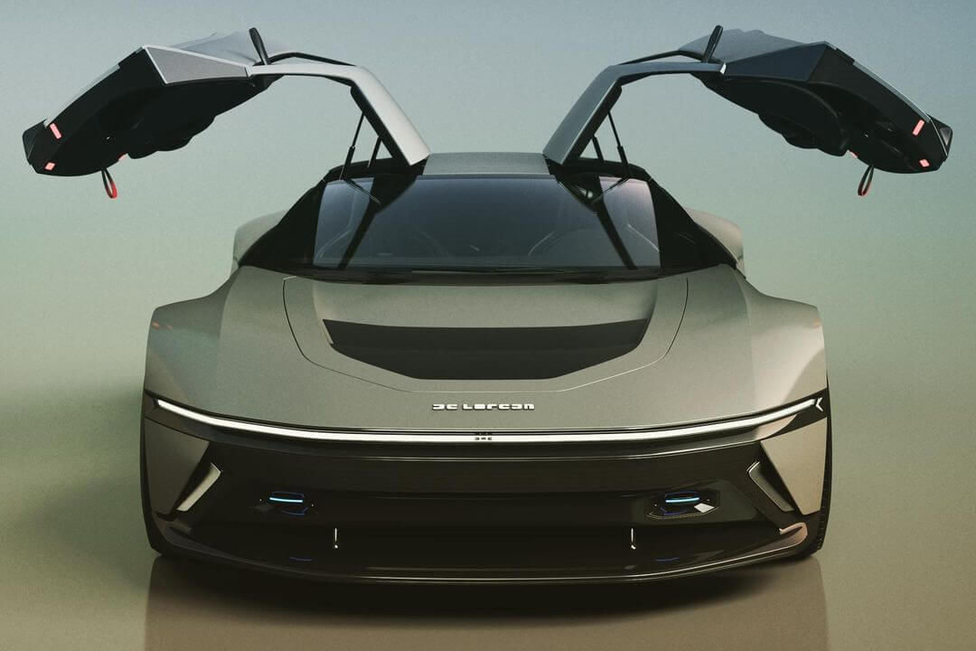 Modern-day Delorean DMC-12 rendering