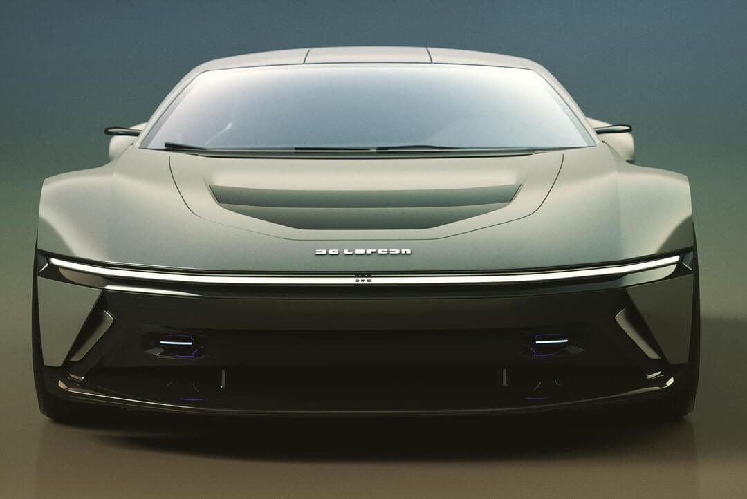 Modern-day Delorean DMC-12 rendering