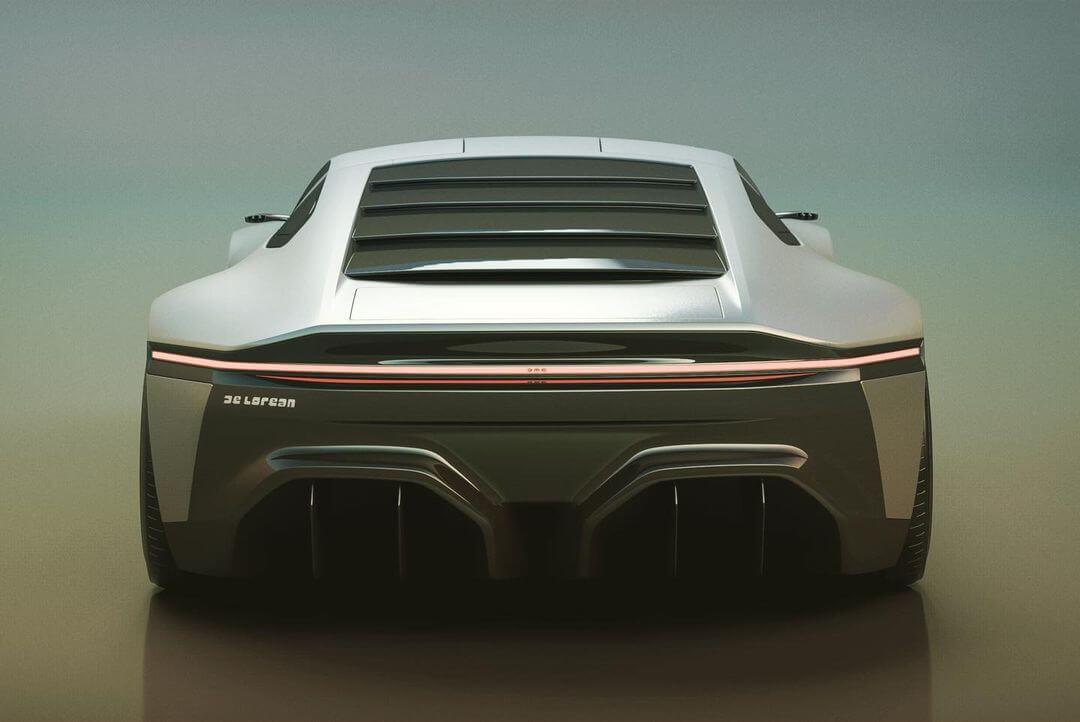 Modern-day Delorean DMC-12 rendering