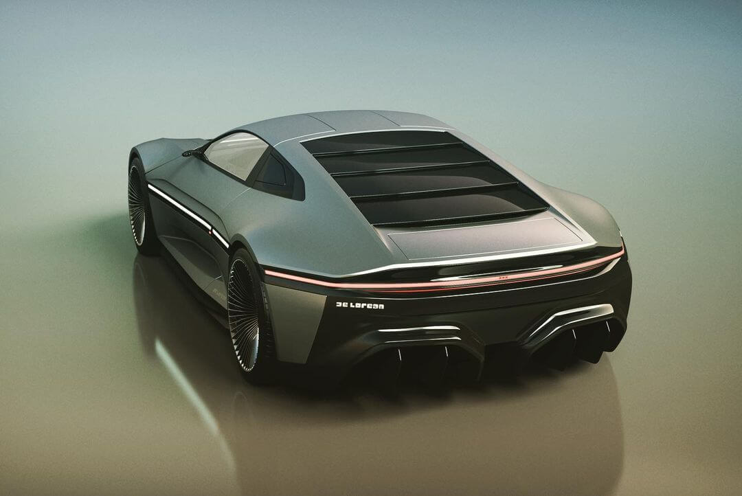 Modern-day Delorean DMC-12 rendering