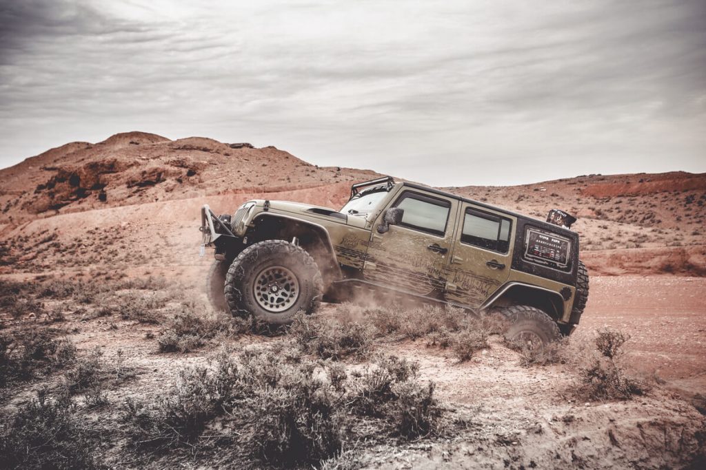 Jeep Wrangler with hard top