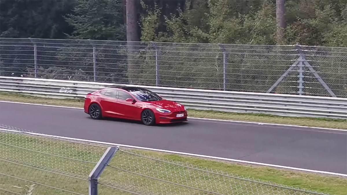 Tesla Model S Plaid at the Nurburgring