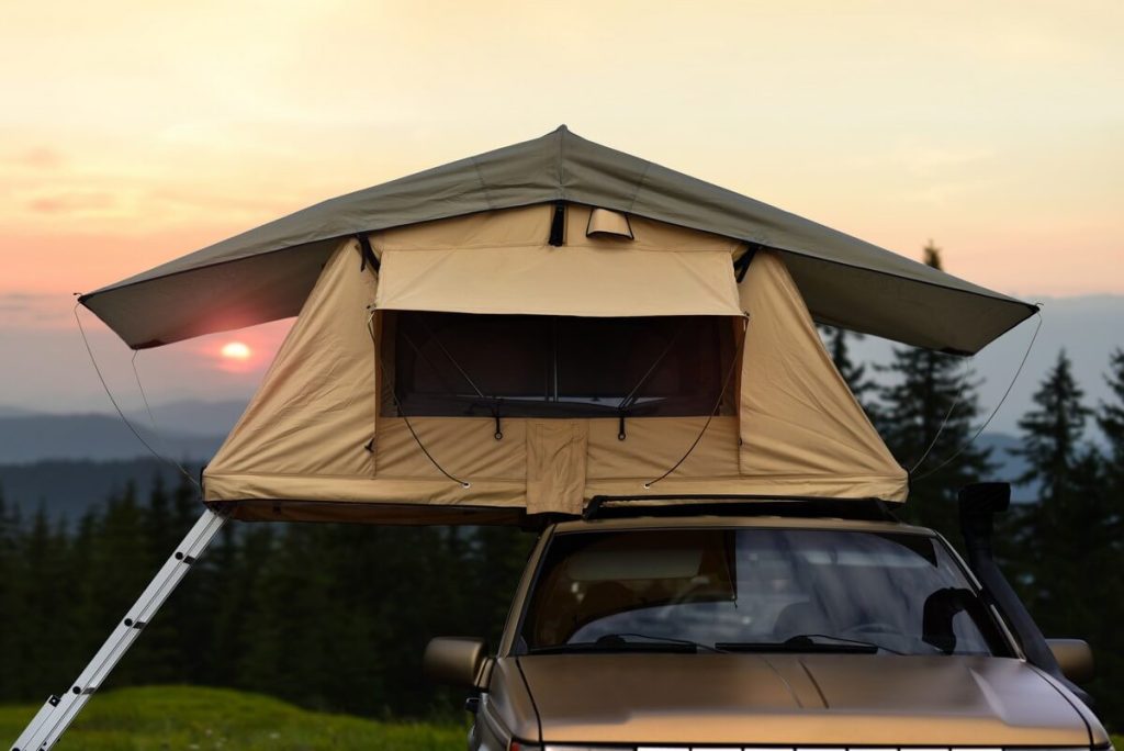 Tan rooftop tent