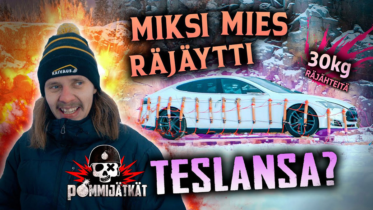 Finnish man blows up Tesla