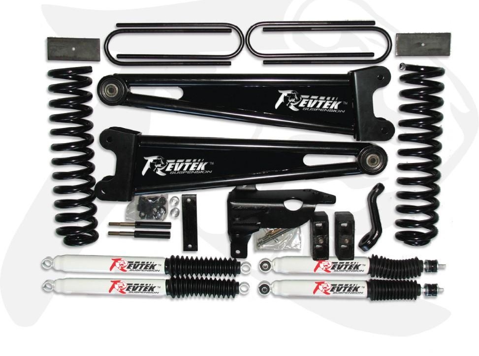 Revtek 4.5" Front/2.5" Rear Coil Spring Suspension System w/ Radius Arms