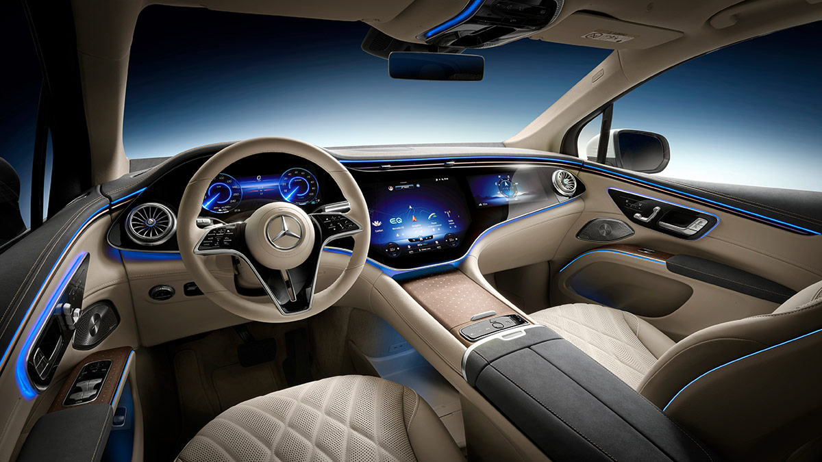 Mercedes-Benz EQS SUV dashboard Hyperscreen