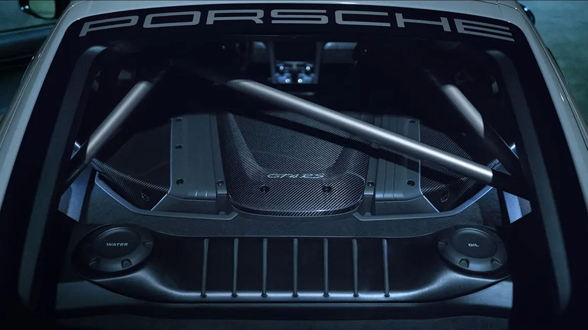 Porsche 4.0-liter flat-six engine in a GT4 RS