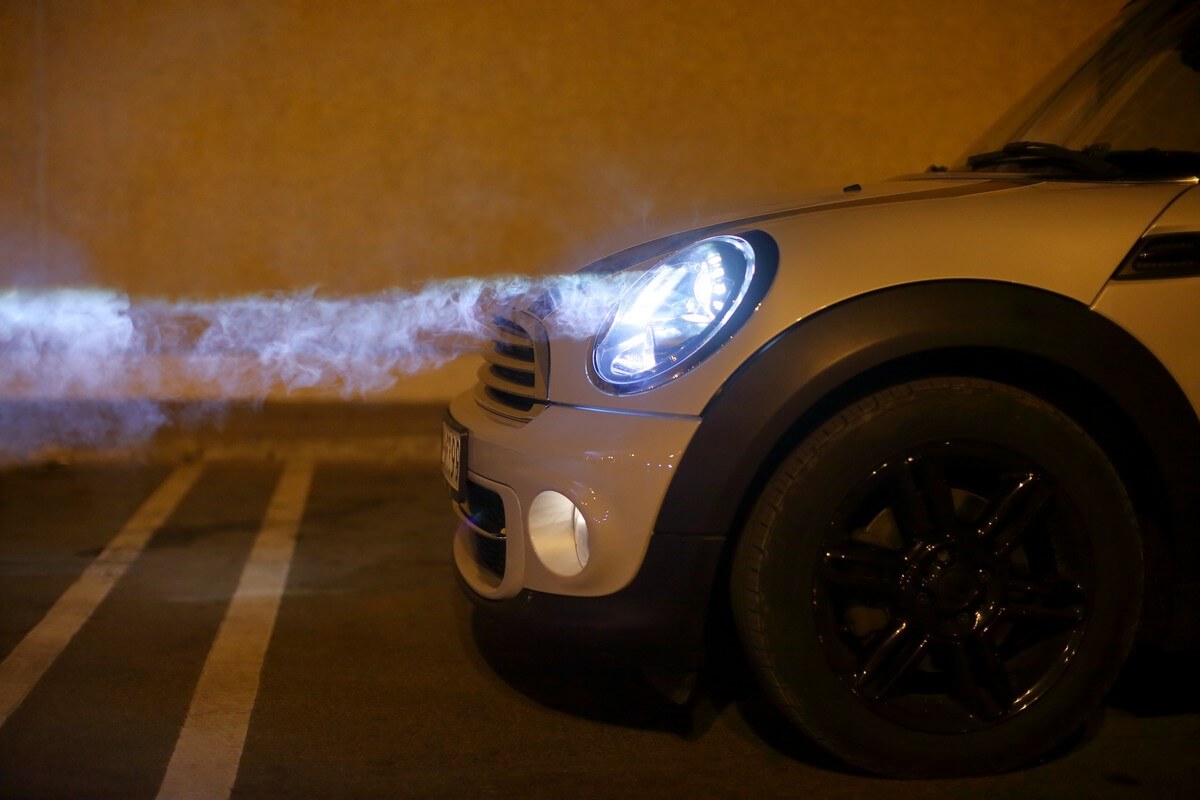 Properly adjusted headlights