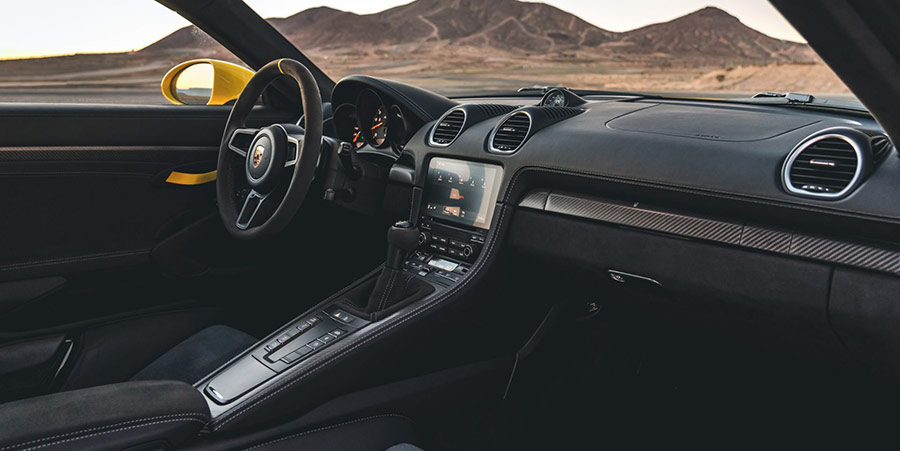 Porsche 718 Cayman GT4 RS interior dashboard