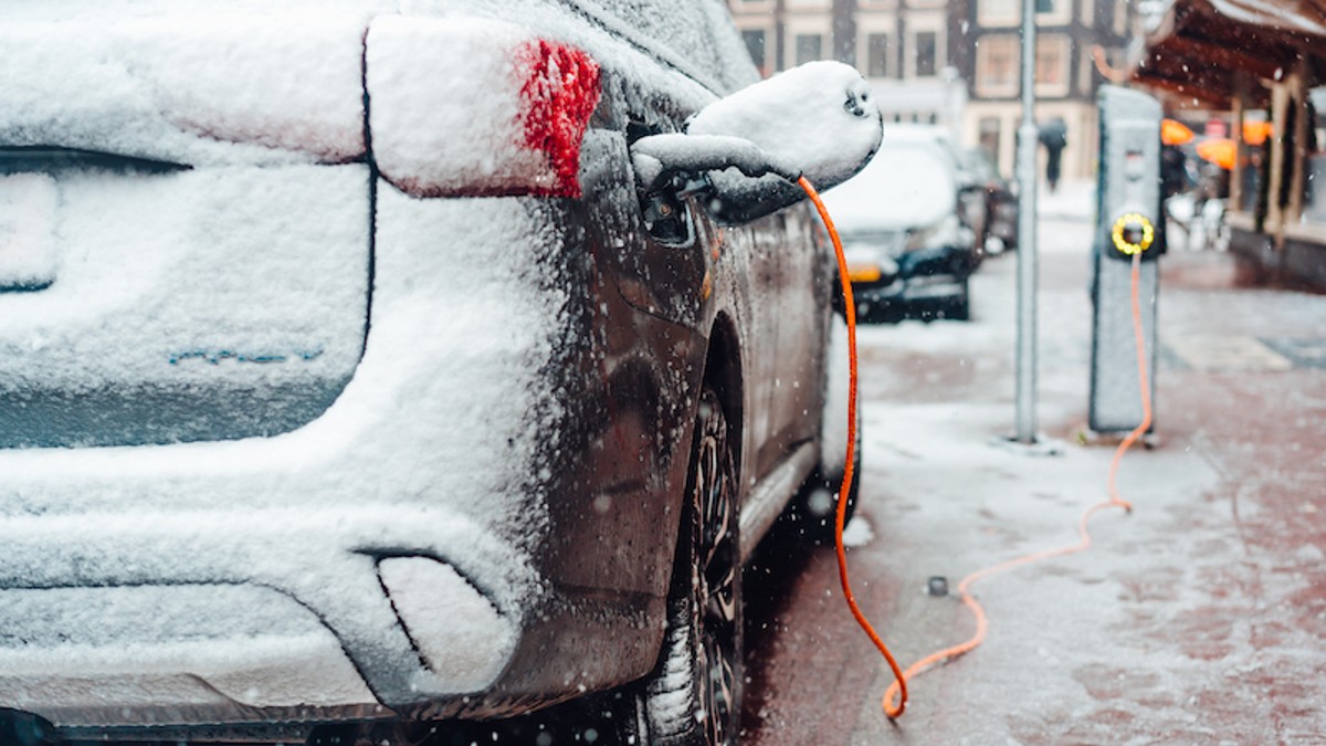 EV charging in snow