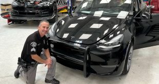 Tesla California police car