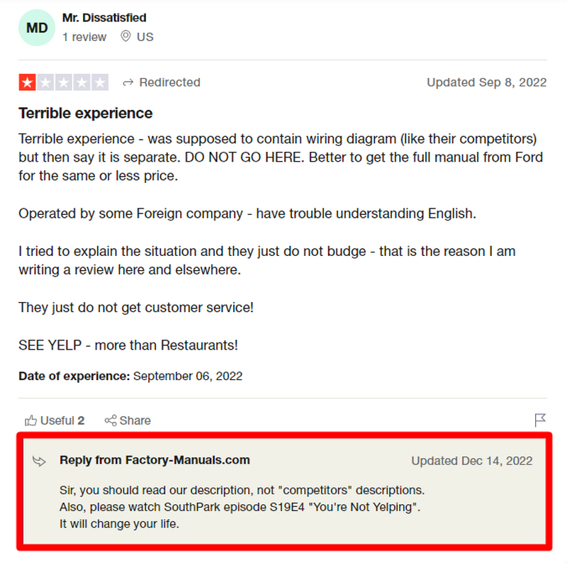 Factory-Manuals — Trustpilot review