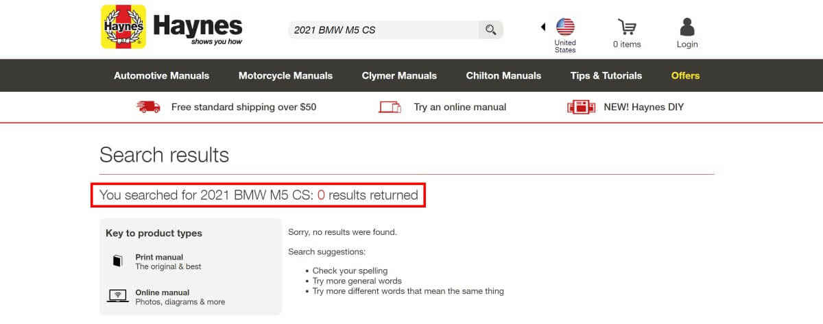 Haynes - 2021 BMW M5 CS