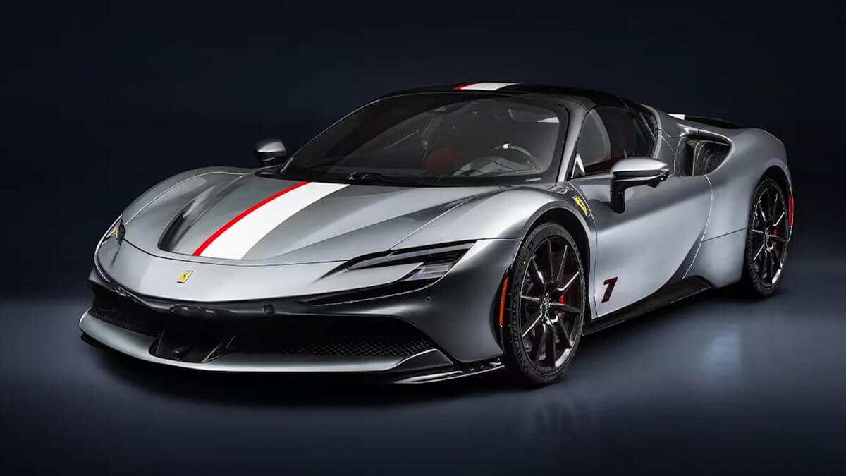 Ferrari SF90 in Grigio Competizione Finish Looks Like Something James Bond Would Drive