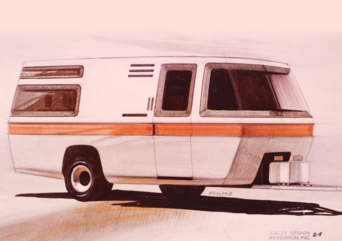 In 1975, the designers at CALTY came up with this travel trailer concept.