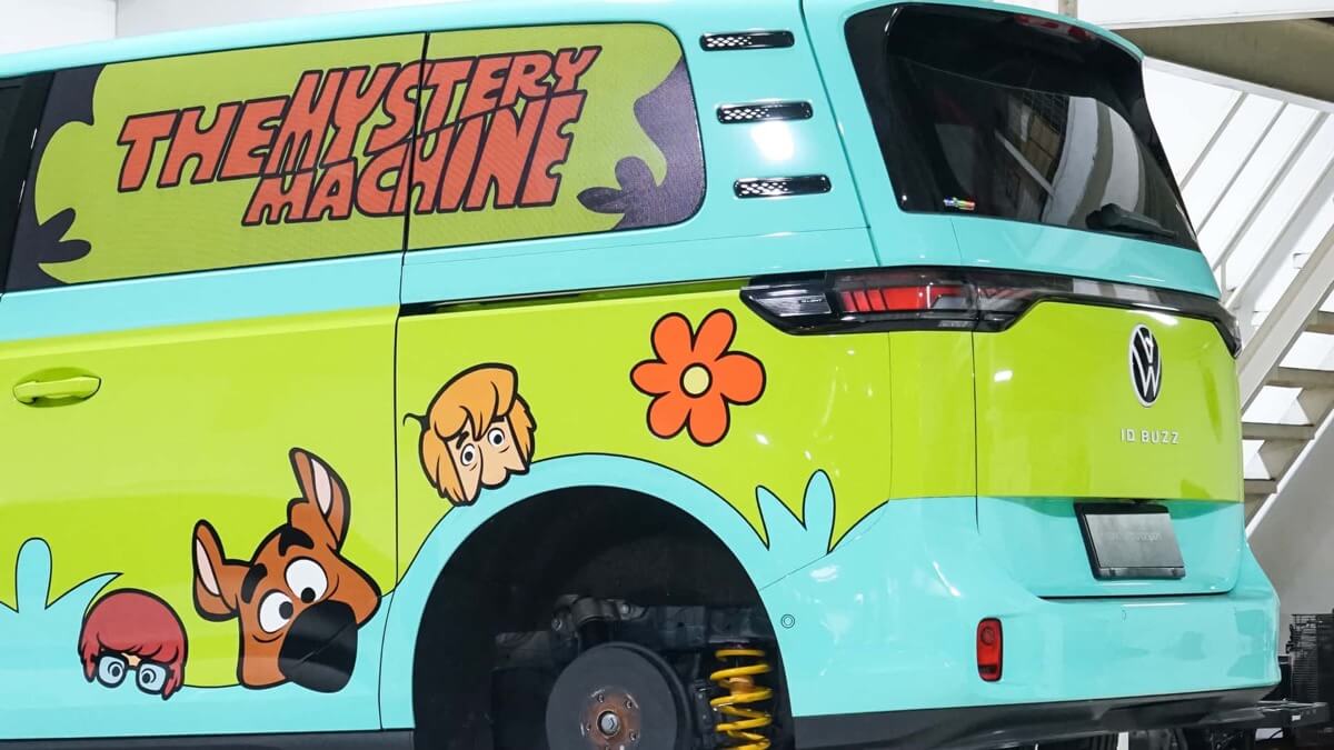 Someone Has Already Transformed the Volkswagen ID. Buzz into Scooby-Doo's Iconic Mystery Machine, and It Looks Sick!