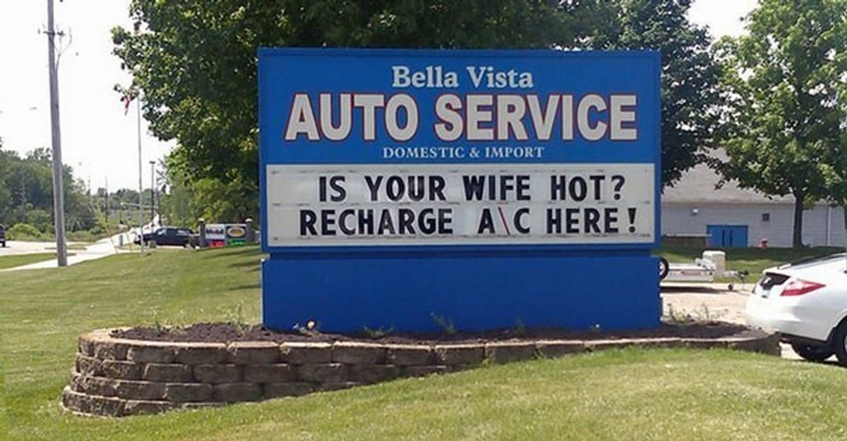 repair shop visual advertisement
