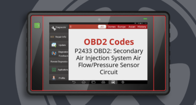 P2433 OBD2: Secondary Air Injection System Air Flow/Pressure Sensor Circuit