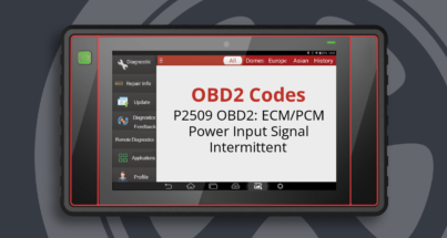 P2509 OBD2: ECM/PCM Power Input Signal Intermittent