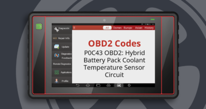 P0C43 OBD2: Hybrid Battery Pack Coolant Temperature Sensor Circuit