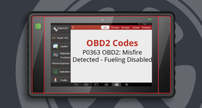 P0363 OBD2: Misfire Detected - Fueling Disabled
