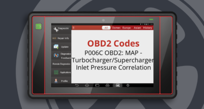 P006C OBD2: MAP - Turbocharger/Supercharger Inlet Pressure Correlation