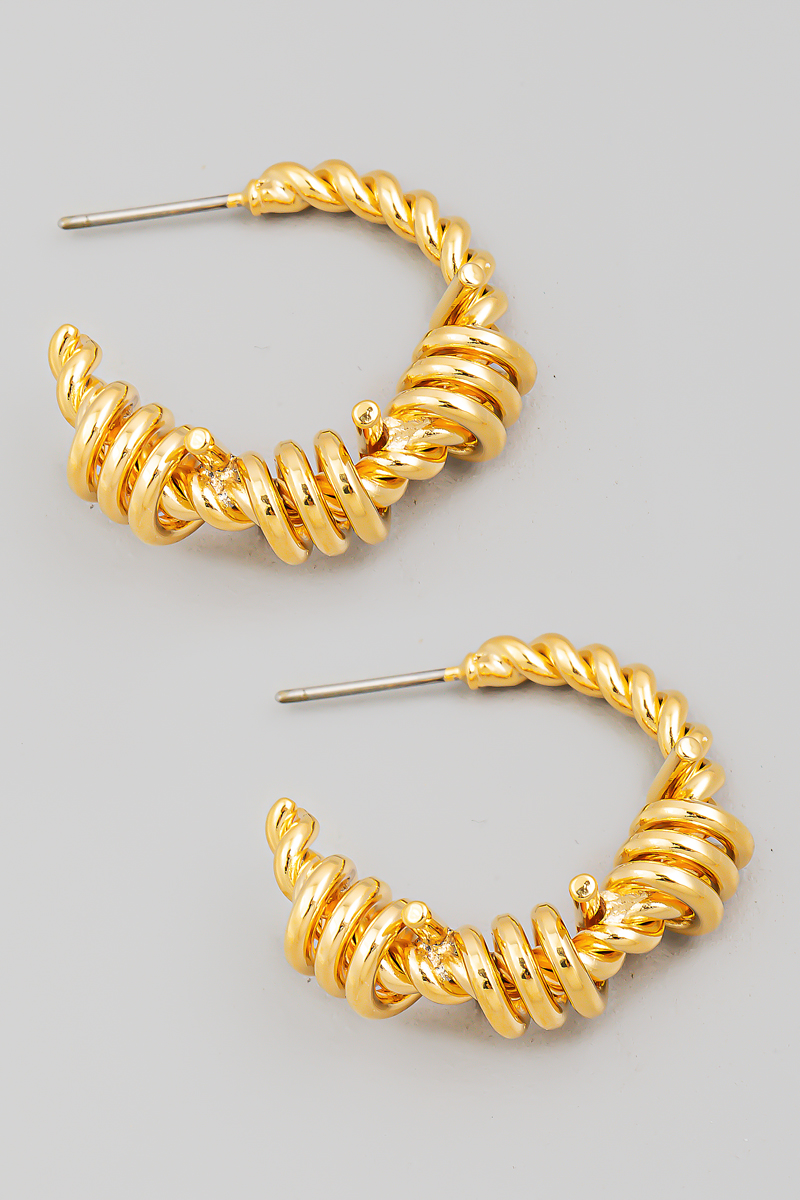 Circle Coil Twist Hoop Earrings Questions & Answers