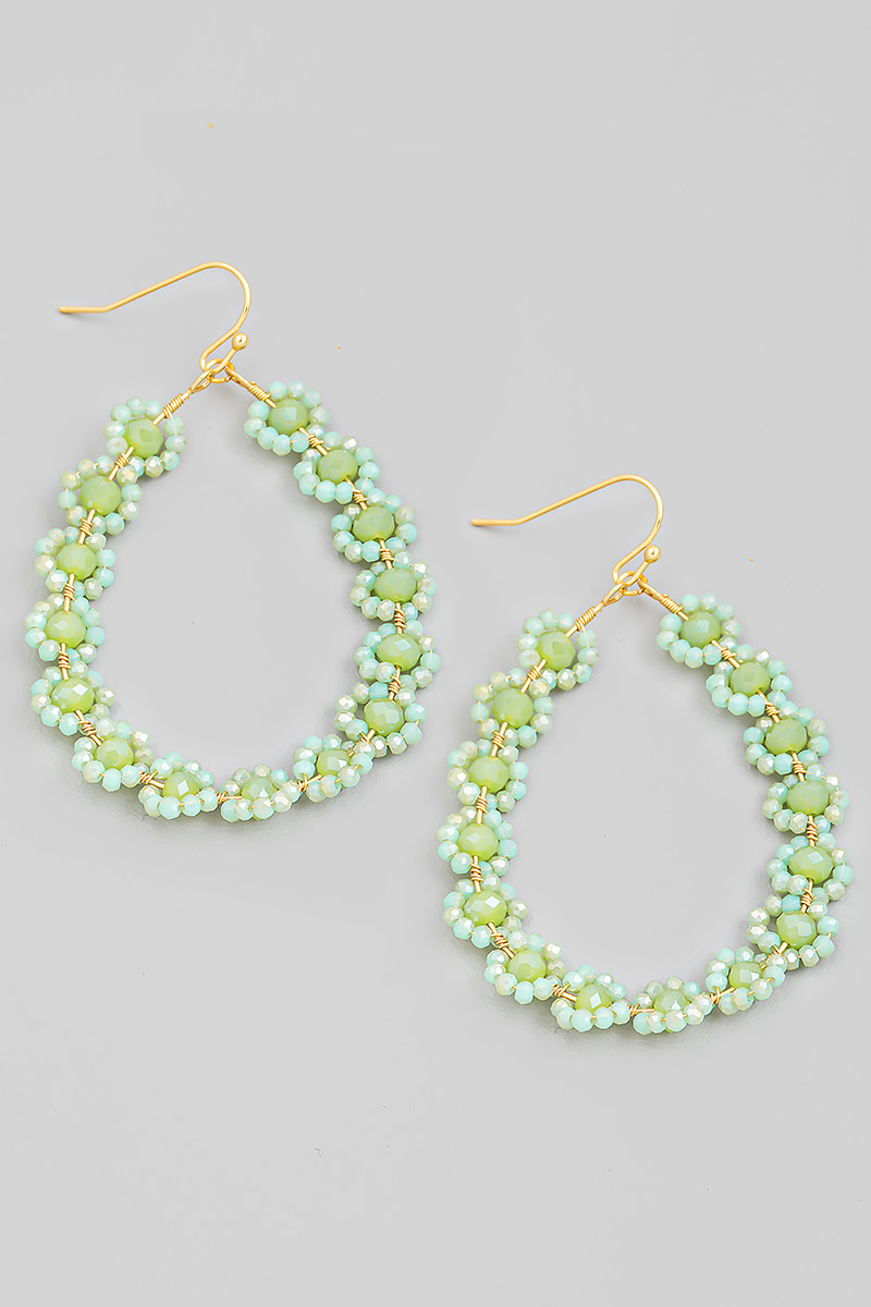 Oval Floral Beaded Drop Earrings Questions & Answers
