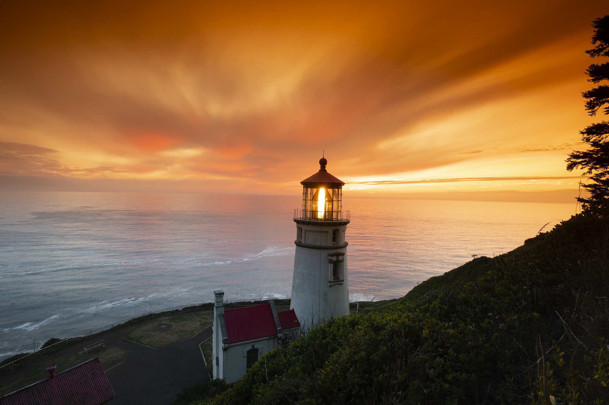 Cape Meares Lighthouse At Golden Hour, Tillamook County, Oregon, USA Wall Mural Questions & Answers