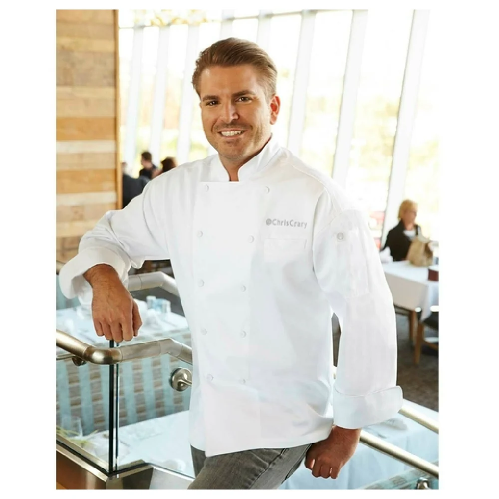 Chef Works EWCCWHT52 Lyon Executive Chef Coat Double-breasted Long Sleeves Questions & Answers